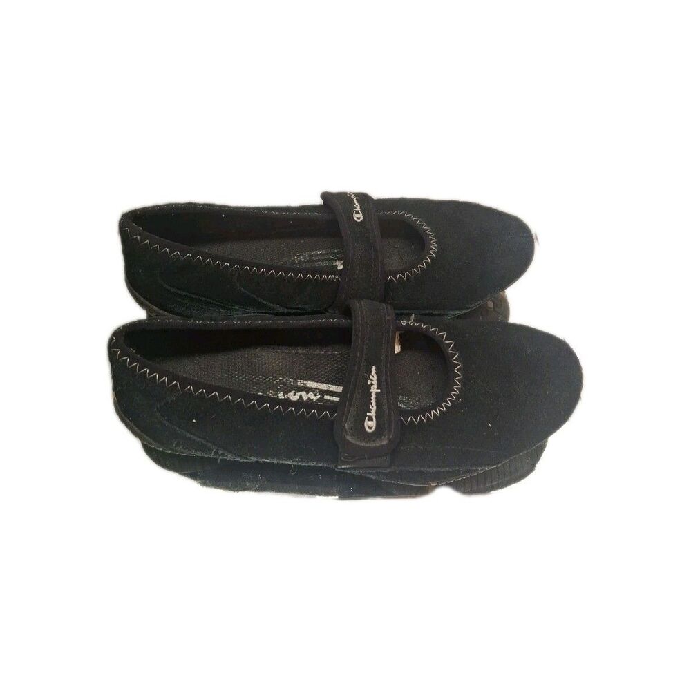 Champion Black Suede Mary Janes Womens 6.5 Flats 58209 Comfort Casual  Classic